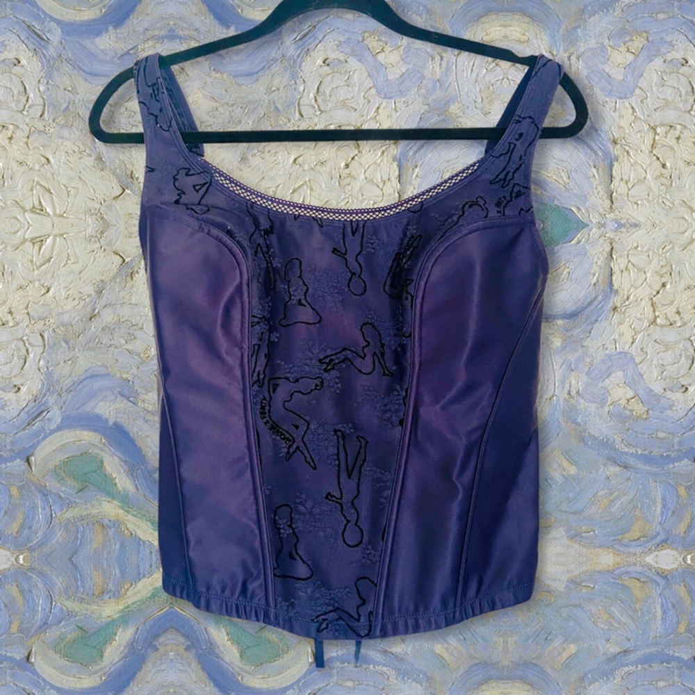 Savage x Fenty navy blue indigo corset